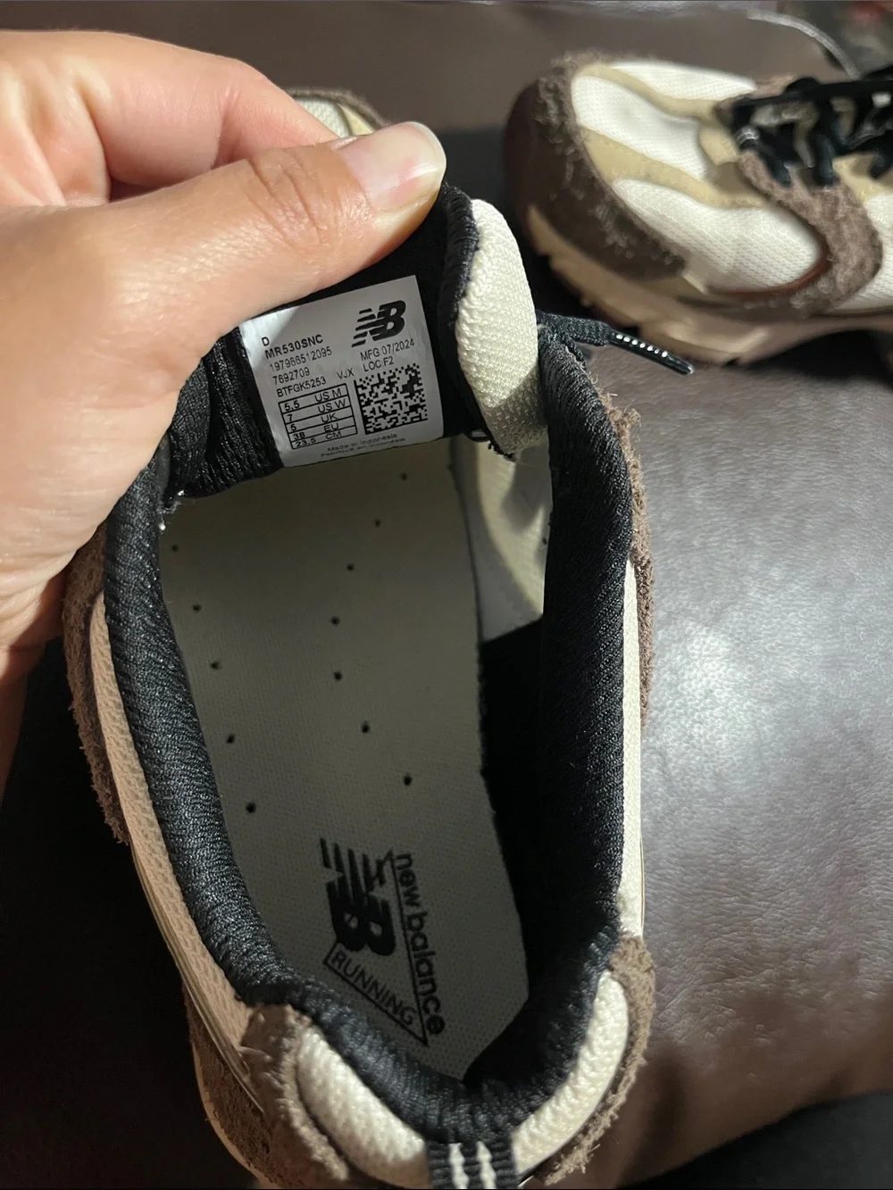 New Balance Kids Brown and Cream Trail Sneakers